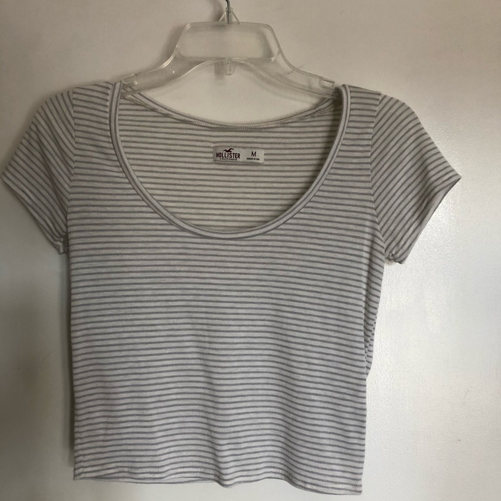 Hollister striped crop top